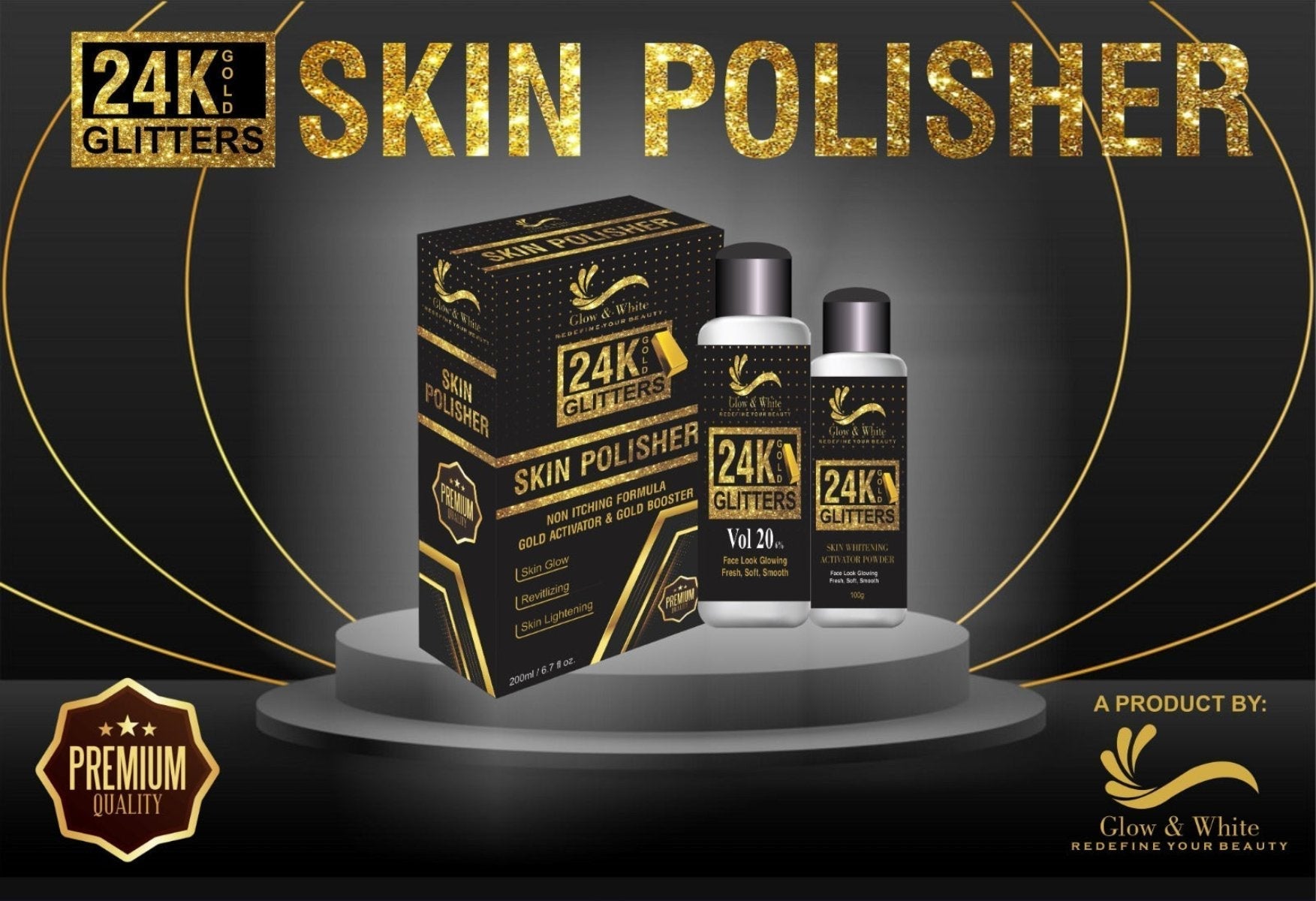 Glow & White 24K Gold - Whitening Skin Polish
