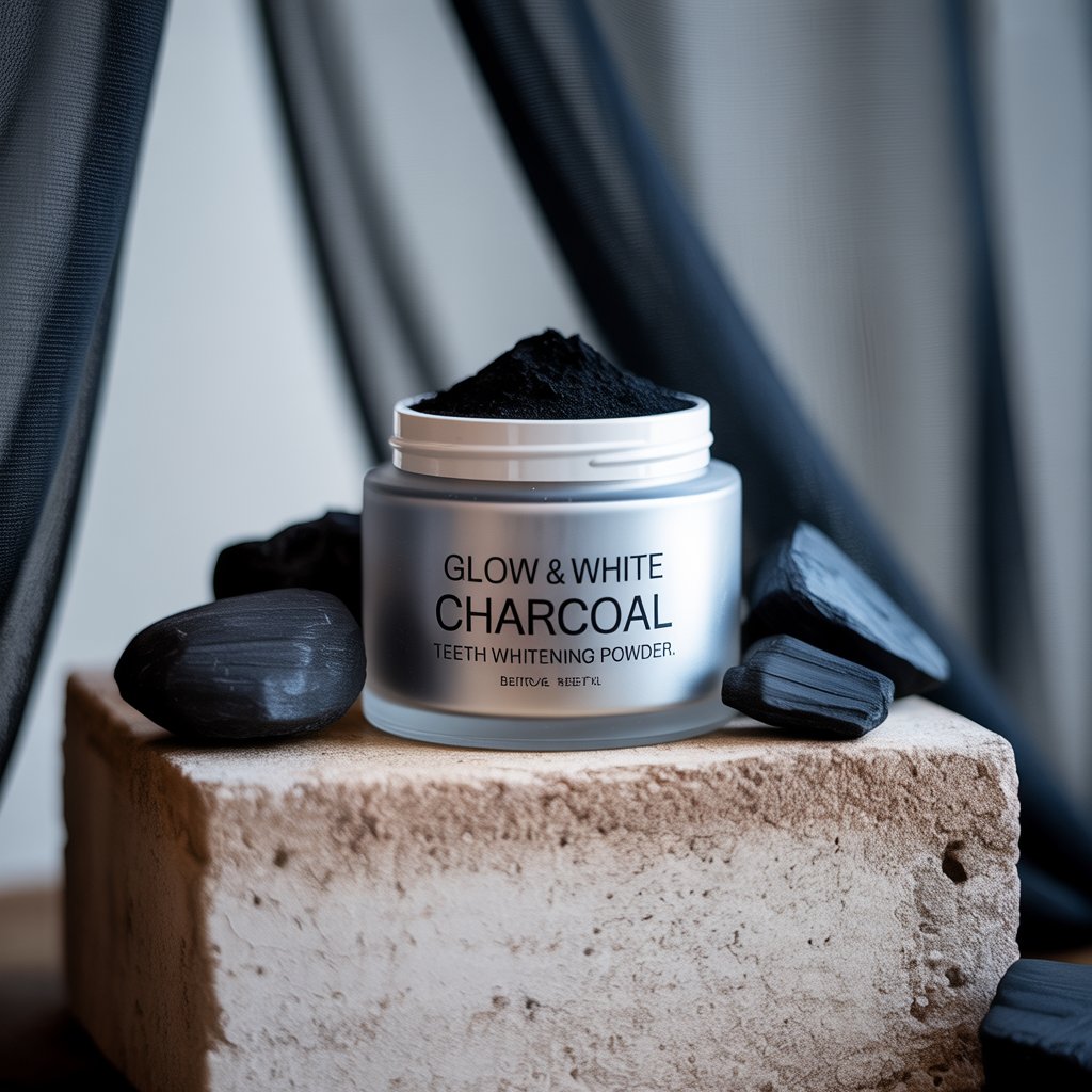 Glow & White (Activated Organic Charcoal Teeth Whitening Powder)