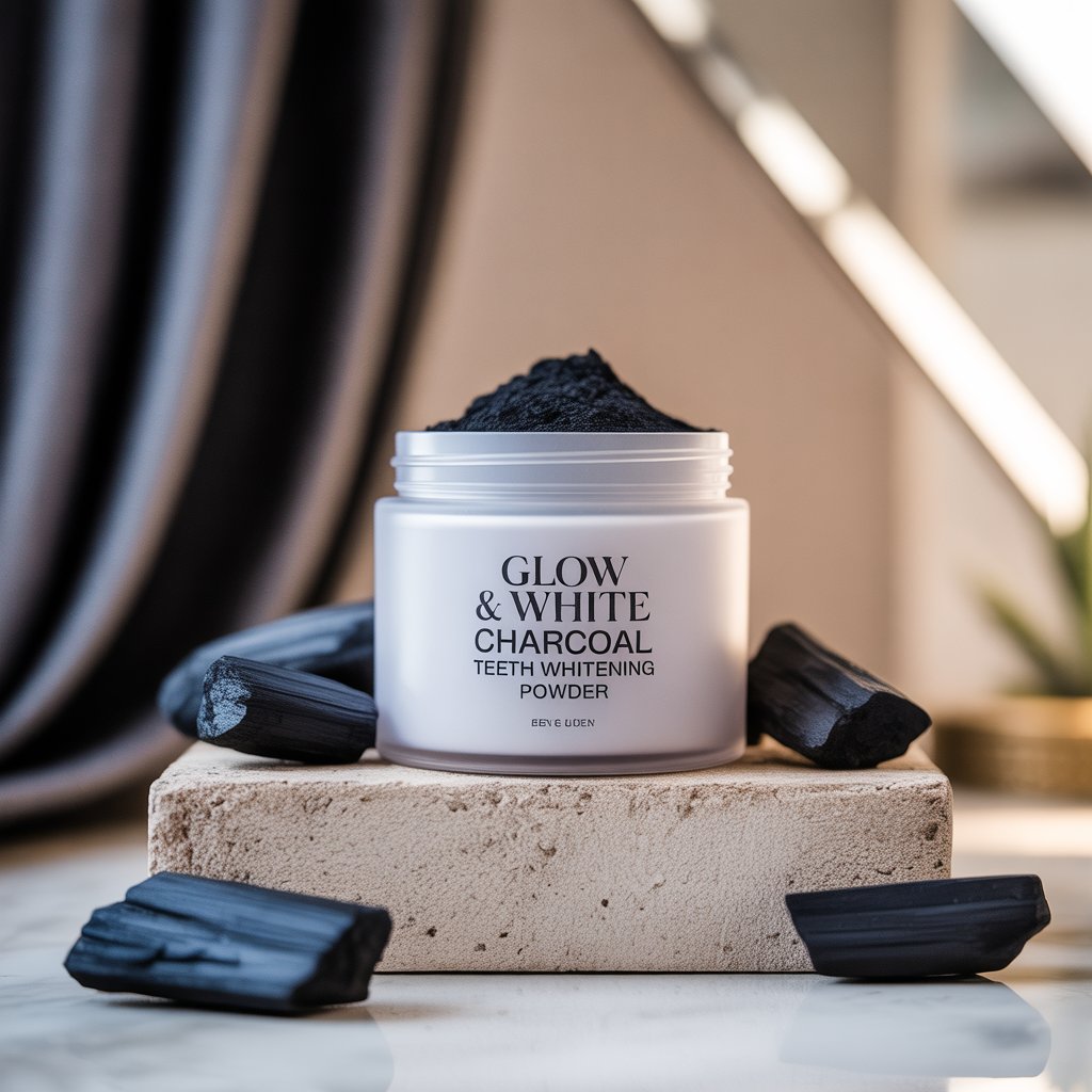 Glow & White (Activated Organic Charcoal Teeth Whitening Powder)