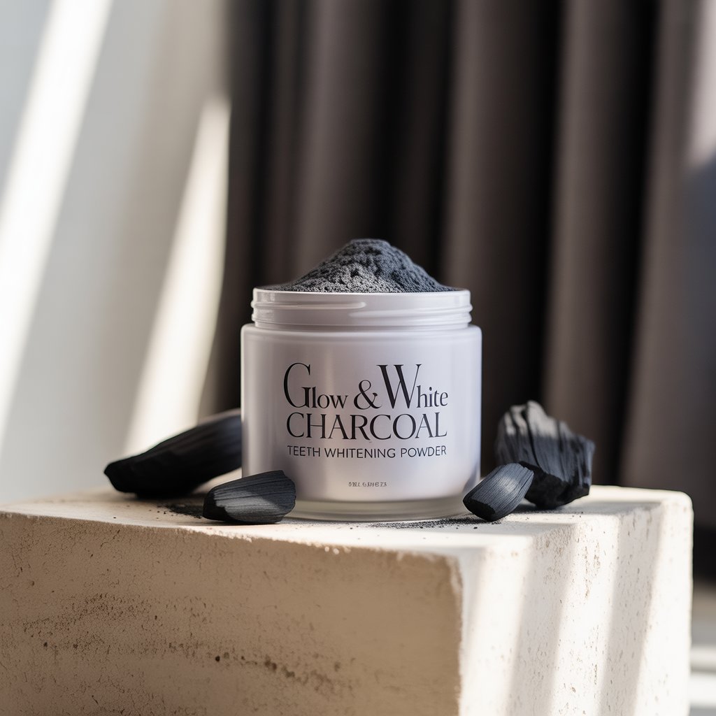 Glow & White (Activated Organic Charcoal Teeth Whitening Powder)
